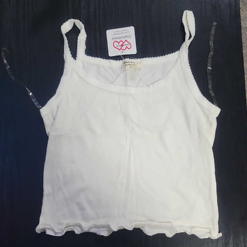 White Lace-Trim Camisole Tank Top - Women